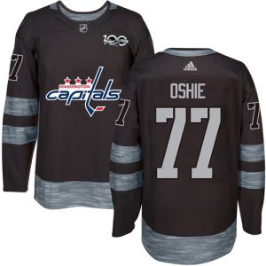 Gorgeous Adidas Capitals #77 T.J Oshie Black 1917 2017 100th Anniversary Stitched NHL Jersey for ultimate sports enthusiasts