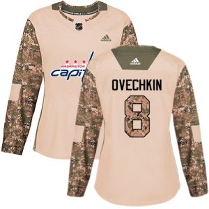 Fantastic Adidas Capitals #8 Alex Ovechkin Camo Authentic 2017 Veterans Day Women's Stitched NHL Jersey perfect for game days