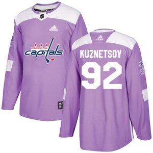 Sleek Adidas Capitals #92 Evgeny Kuznetsov Purple Authentic Fights Cancer Stitched Youth NHL Jersey to show your team spirit