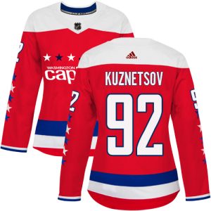 Sleek Adidas Capitals #92 Evgeny Kuznetsov Red Alternate Authentic Women's Stitched NHL Jersey to show your team spirit