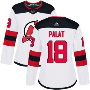 Unique Adidas Devils #18 Ondrej Palat White Road Authentic Women's Stitched NHL Jersey to complete your fan gear collection