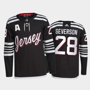Gorgeous Adidas Devils #28 Damon Severson Men's 2021 22 Alternate Authentic NHL Jersey Black to show your team spirit