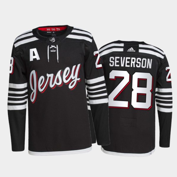 Gorgeous Adidas Devils #28 Damon Severson Men's 2021 22 Alternate Authentic NHL Jersey Black to show your team spirit