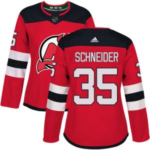 Unique Adidas Devils #35 Cory Schneider Red Home Authentic Women's Stitched NHL Jersey to show your team spirit