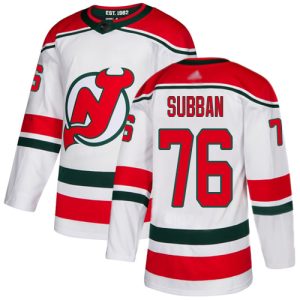 Sleek Adidas Devils #76 P. K. Subban White Alternate Authentic Stitched Youth NHL Jersey perfect for game days