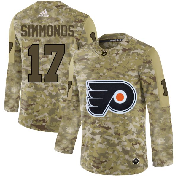 Impressive Adidas Flyers #17 Wayne Simmonds Camo Authentic Stitched NHL Jersey a must - have for collectors