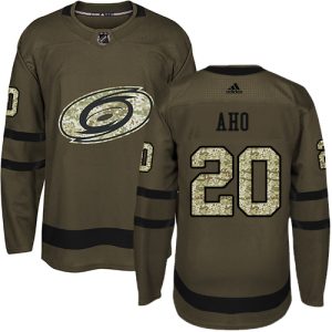 Impressive Adidas Hurricanes #20 Sebastian Aho Green Salute to Service Stitched Youth NHL Jersey for ultimate sports enthusiasts