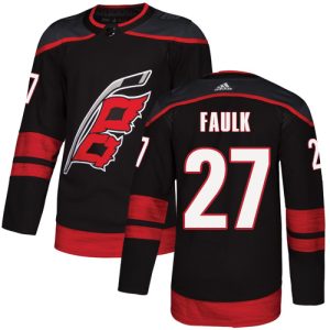 Sleek Adidas Hurricanes #27 Justin Faulk Black Alternate Authentic Stitched NHL Jersey perfect for game days
