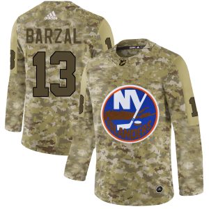Unique Adidas Islanders #13 Mathew Barzal Camo Authentic Stitched NHL Jersey to complete your fan gear collection