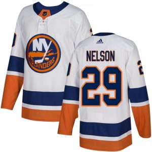 Stunning Adidas Islanders #29 Brock Nelson White Road Authentic Stitched NHL Jersey for die - hard hockey fans