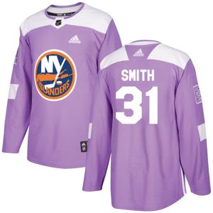 Sleek Adidas Islanders #31 Billy Smith Purple Authentic Fights Cancer Stitched NHL Jersey a must - have for collectors