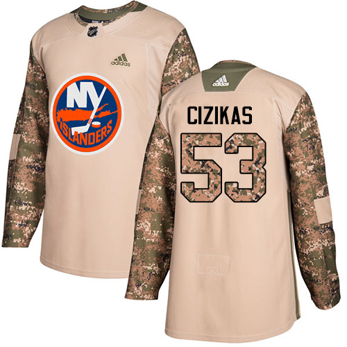 Amazing Adidas Islanders #53 Casey Cizikas Camo Authentic 2017 Veterans Day Stitched NHL Jersey to complete your fan gear collection