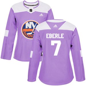 Gorgeous Adidas Islanders #7 Jordan Eberle Purple Authentic Fights Cancer Women's Stitched NHL Jersey a must - have for collectors
