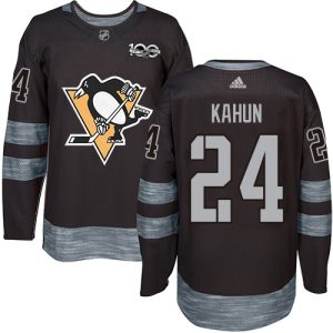Sleek Adidas Penguins #24 Dominik Kahun Black 1917 2017 100th Anniversary Stitched NHL Jersey for die - hard hockey fans