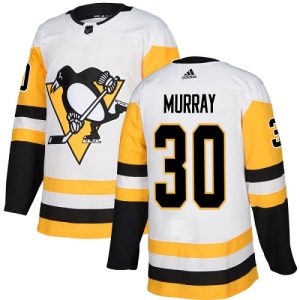 Gorgeous Adidas Penguins #30 Matt Murray White Road Authentic Stitched NHL Jersey perfect for game days