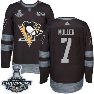Sleek Adidas Penguins #7 Joe Mullen Black 1917 2017 100th Anniversary Stanley Cup Finals Champions Stitched NHL Jersey a must - have for collectors