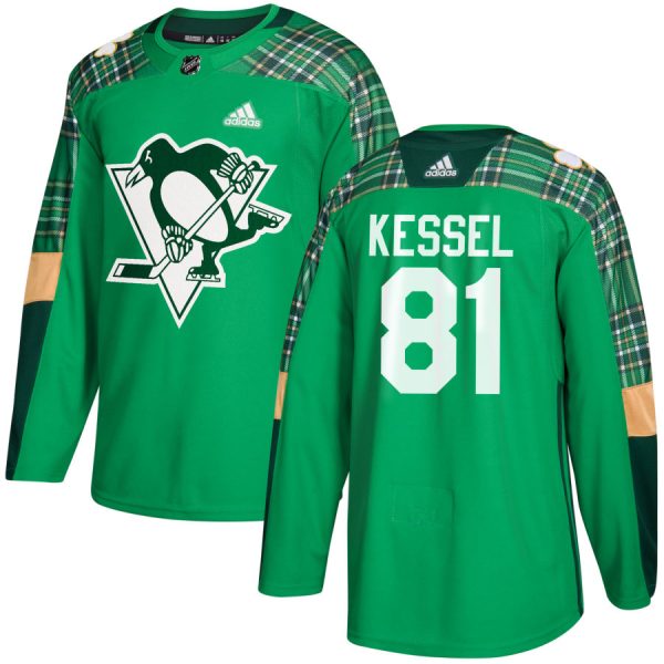 Stunning Adidas Penguins #81 Phil Kessel adidas Green St. Patrick's Day Authentic Practice Stitched NHL Jersey for ultimate sports enthusiasts
