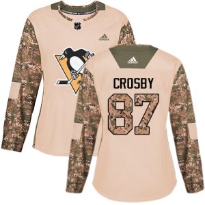 Gorgeous Adidas Penguins #87 Sidney Crosby Camo Authentic 2017 Veterans Day Women's Stitched NHL Jersey to complete your fan gear collection