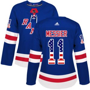 Fantastic Adidas Rangers #11 Mark Messier Royal Blue Home Authentic USA Flag Women's Stitched NHL Jersey to stand out at the arena