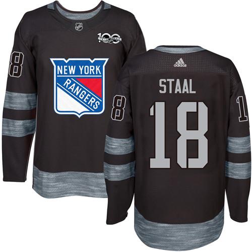 Fantastic Adidas Rangers #18 Marc Staal Black 1917 2017 100th Anniversary Stitched NHL Jersey a must - have for collectors