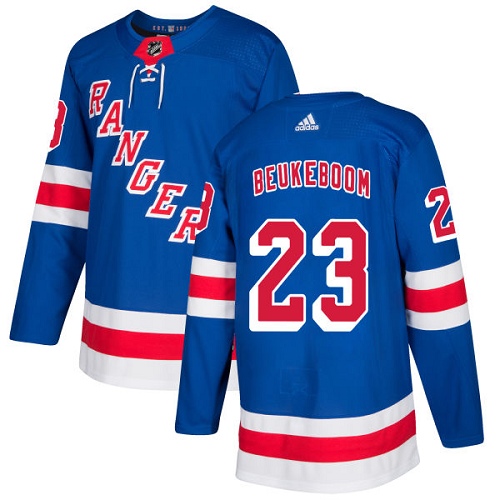 Amazing Adidas Rangers #23 Jeff Beukeboom Royal Blue Home Authentic Stitched NHL Jersey to show your team spirit