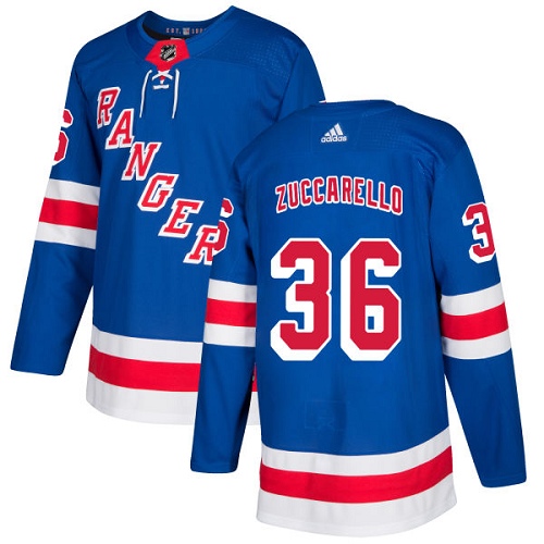 Amazing Adidas Rangers #36 Mats Zuccarello Royal Blue Home Authentic Stitched NHL Jersey perfect for game days