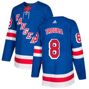 Fantastic Adidas Rangers #8 Jacob Trouba Royal Blue Home Authentic Stitched NHL Jersey for ultimate sports enthusiasts