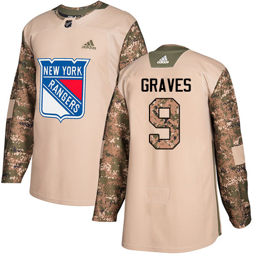 Gorgeous Adidas Rangers #9 Adam Graves Camo Authentic 2017 Veterans Day Stitched NHL Jersey for ultimate sports enthusiasts