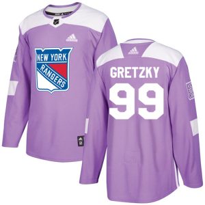 Stunning Adidas Rangers #99 Wayne Gretzky Purple Authentic Fights Cancer Stitched Youth NHL Jersey perfect for game days