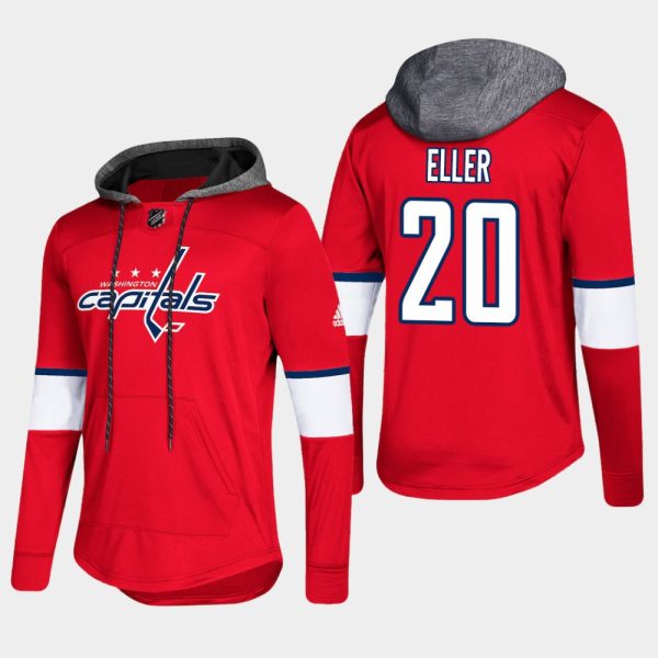Stylish Capitals #20 Lars Eller Red 2018 Pullover Platinum Hoodie a must - have for collectors