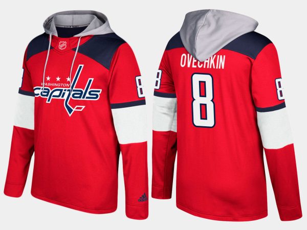 Fantastic Capitals #8 Alex Ovechkin Red Name And Number Hoodie for ultimate sports enthusiasts