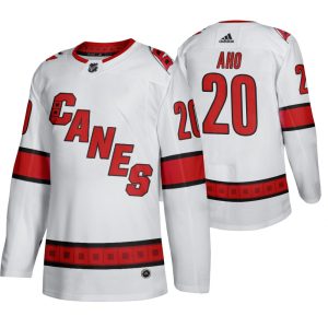 Sleek Carolina Hurricanes #20 Sebastian Aho Men's 2019 20 Away Authentic Player White Stitched NHL Jersey perfect for game days
