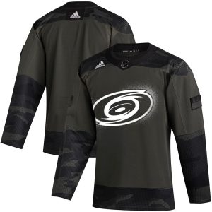 Stylish Carolina Hurricanes Adidas 2019 Veterans Day Authentic Practice NHL Jersey Camo to complete your fan gear collection