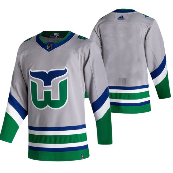 Sleek Carolina Hurricanes Blank Grey Men's Adidas 2020 21 Reverse Retro Alternate NHL Jersey to show your team spirit