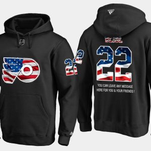 Amazing Flyers #22 Dale Weise NHL Banner Wave Usa Flag Black Hoodie to complete your fan gear collection