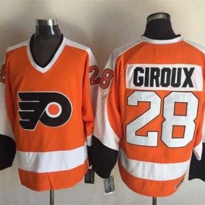 Impressive Flyers #28 Claude Giroux Orange CCM Throwback Stitched NHL Jersey to stand out at the arena