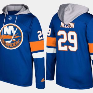 Sleek Islanders #29 Brock Nelson Blue Name And Number Hoodie a must - have for collectors