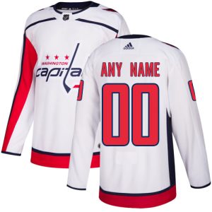 Fantastic Men's Adidas Capitals Personalized Authentic White Road NHL Jersey perfect for game days