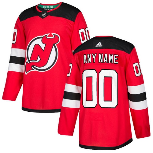 Gorgeous Men's Adidas Devils Personalized Authentic Red Home NHL Jersey to show your team spirit