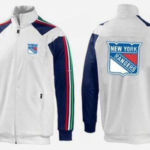 Sleek NHL New York Rangers Zip Jackets White 4 for die - hard hockey fans
