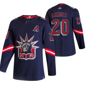 Fantastic New York Rangers #20 Chris Kreider Navy Men's Adidas 2020 21 Reverse Retro Alternate NHL Jersey perfect for game days