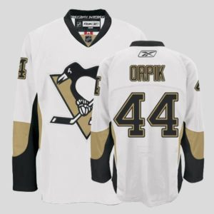 Sleek Penguins #44 Orpik White Stitched NHL Jersey a must - have for collectors