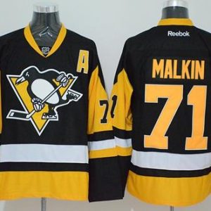 Impressive Penguins #71 Evgeni Malkin Black Alternate Stitched NHL Jersey to stand out at the arena