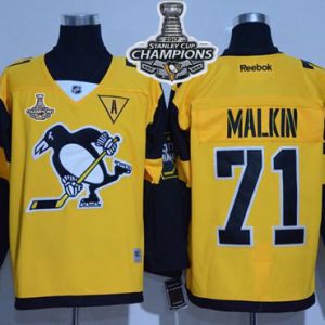 Unique Penguins #71 Evgeni Malkin Gold 2017 Stadium Series Stanley Cup Finals Champions Stitched NHL Jersey to stand out at the arena