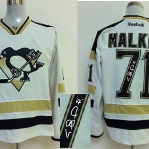 Impressive Penguins #71 Evgeni Malkin White 2014 Stadium Series Autographed Stitched NHL Jersey to show your team spirit