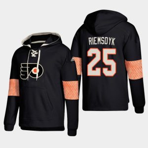 Stylish Philadelphia Flyers #25 James Van Riemsdyk Black adidas Lace Up Pullover Hoodie for ultimate sports enthusiasts