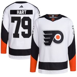 Gorgeous Philadelphia Flyers #79 Carter Hart Men's adidas Reverse Retro 2.0 Authentic Player Jersey White to stand out at the arena