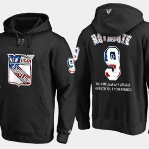 Impressive Rangers #9 Andy Bathgate NHL Banner Wave Usa Flag Black Hoodie to stand out at the arena