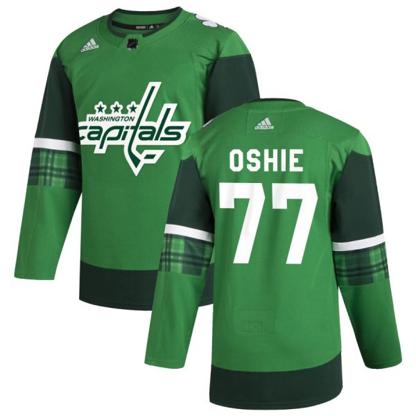 Sleek Washington Capitals #77 T.J. Oshie Men's Adidas 2020 St. Patrick's Day Stitched NHL Jersey Green to complete your fan gear collection