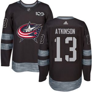 Fantastic Adidas Blue Jackets #13 Cam Atkinson Black 1917 2017 100th Anniversary Stitched NHL Jersey for die - hard hockey fans